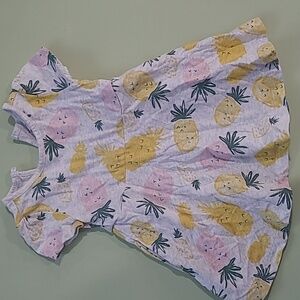 Simple Joy 12 month baby girl grey dress with pineapples on it summer dress
